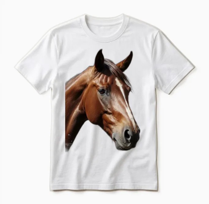 Horse Rise - Lovers Unisex T-Shirt in White
