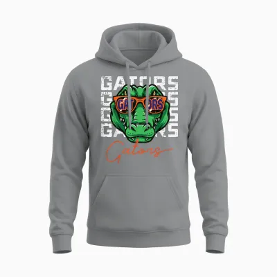 Gator Sunglasses Women Kids Boys Girls Men Youth Teen Unisex Hoodie - Sport Grey