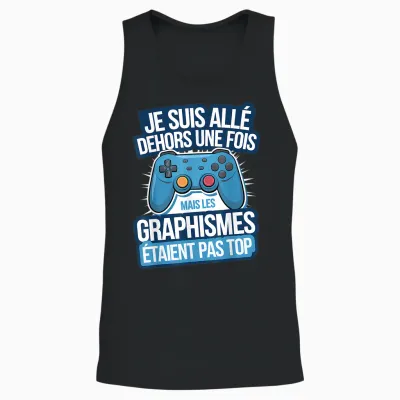 I Went Out Once the Graphics Were Not Top Unisex Tank Top - Black