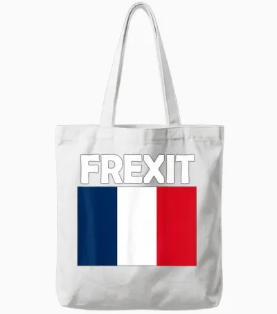 Frexit Retrait De La France De L'union Européenne Anti Eu Tote Bags - White
