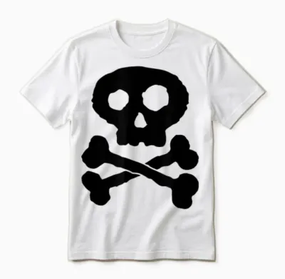 Süßer Totenkopf Piratenschädel Pirat Schädel Jungen Junge Unisex T-Shirt - White