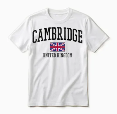 Cambridge Uk - British Unisex T-Shirt - White