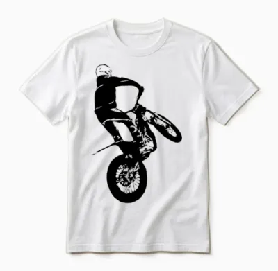 Motorcycle Trial Unisex T-Shirt - White