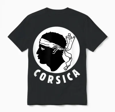 Corsica Corsica Lovers Moorish Head 2a 2b Gang Unisex T-Shirt - Black