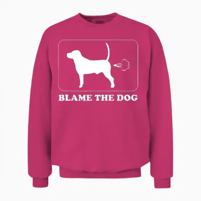 Blame the Dog - Funny Dog Fart - Dog Owner Unisex Sweatshirt - Heliconia