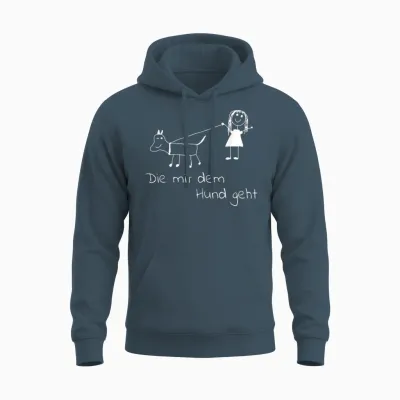 Die Mit Dem Hund Geht Unisex Hoodie - Dark Heather