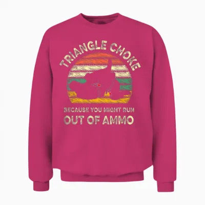 Jiu Jitsu Retro Vintage Triangle Choke Bjj Mma Unisex Sweatshirt - Heliconia