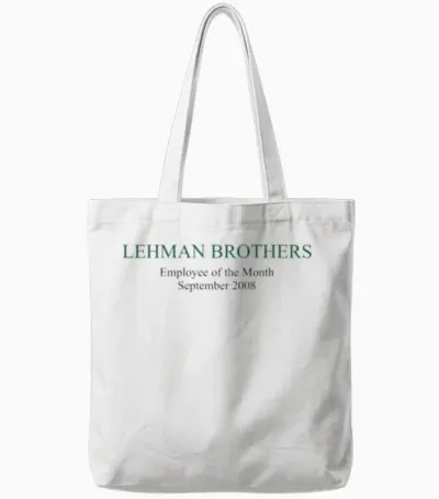 Lehman Brothers Political Humor Tote Bags - White