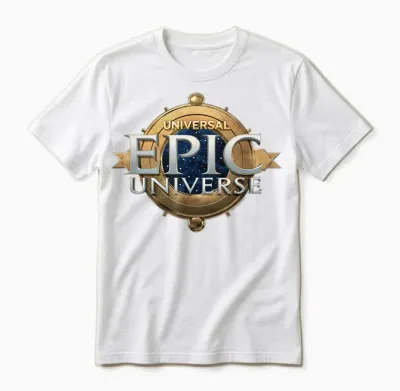 Universal Epic Universe Logo Unisex T-Shirt - White