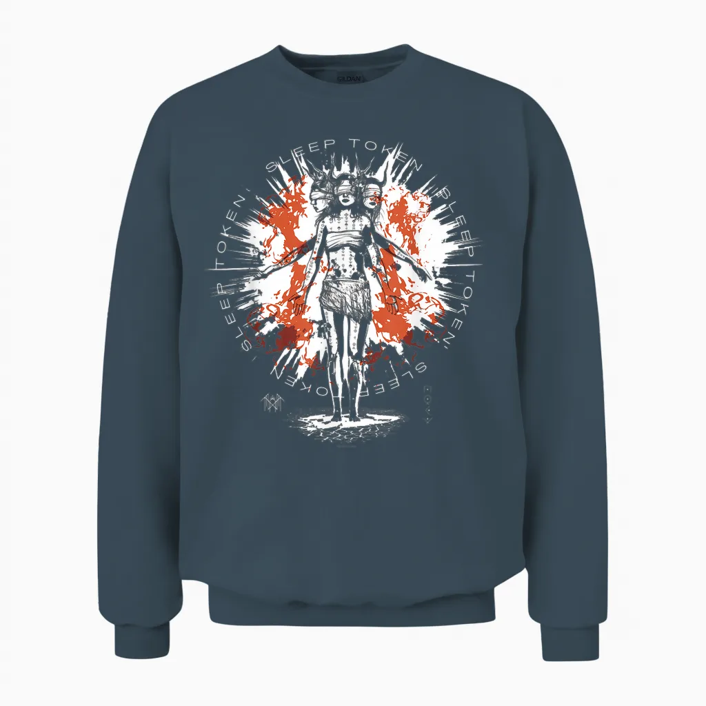 Sleep Token Rain Brown Unisex Sweatshirt in Dark Heather