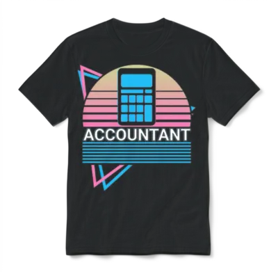 Accountant Accounting Cpa Retro Unisex T-Shirt - Black