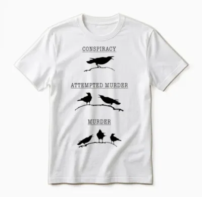 Attempted Murder Edgar Allan Poe Conspiracy Unisex T-Shirt - White