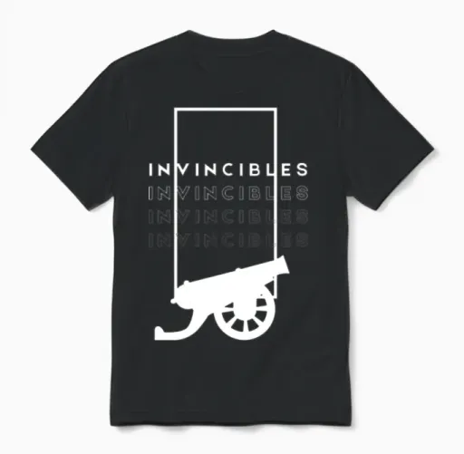 Invincible Gunnerz Arsenal Football Unisex T-Shirt in Black