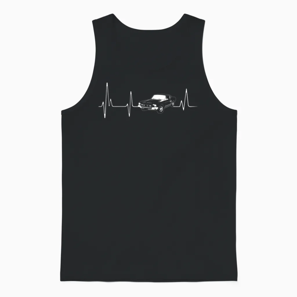 Mustang Classic Car Cars & Muscle Gift Unisex Tank Top in Black