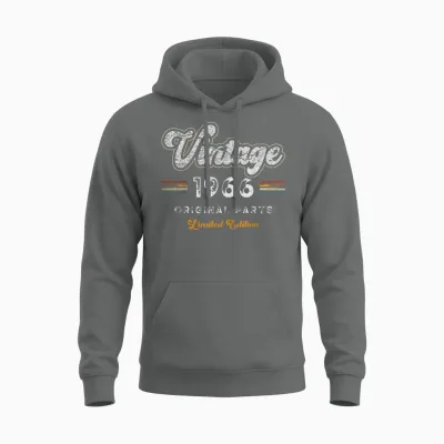 Vintage 1966 Original Parts 59th Birthday Unisex Hoodie - Graphite Heather