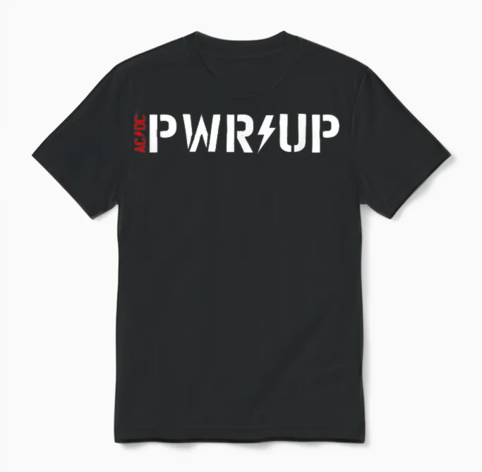 Ac/dc Pwr Up 2025 Europatournee Unisex T-Shirt in Black