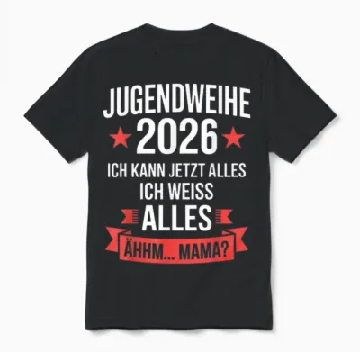Jugendweihe 2026 Ich Kann Jetzt Alles Weiß Alles ähhm Mama Unisex T-Shirt - Black