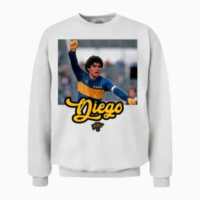 Maradona Boca Golf Unisex Sweatshirt - White