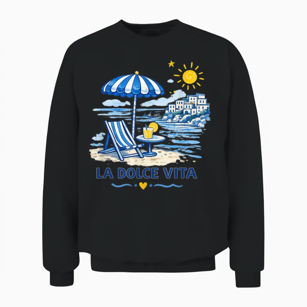 La Dolce Vita Unisex Sweatshirt in Black