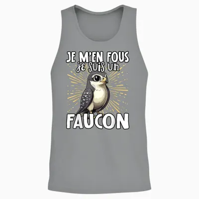 Je M'en Fous Je Suis Un Falcon - Sweet Falcon T-Shirt, Black, S Unisex Tank Top - Sport Grey