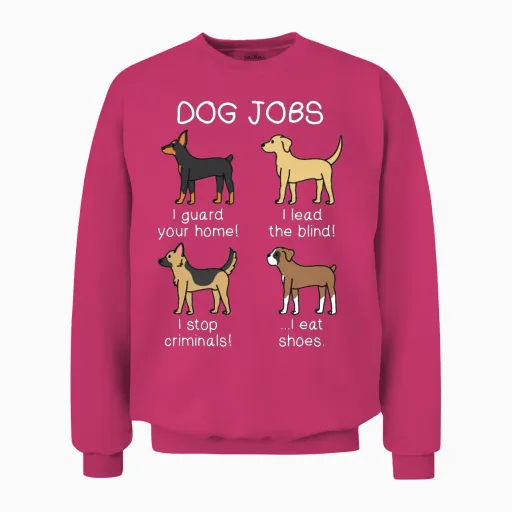 Boxer Dog Jobs Unisex Sweatshirt - Heliconia