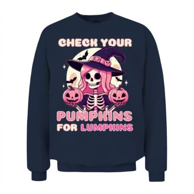 Check Your Pumpkins for Lumpkins Unisex Sweatshirt - Navy