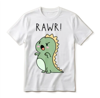 Dino Rawr Unisex T-Shirt - White