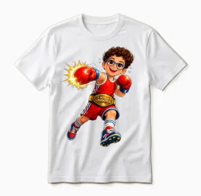 Little World Champion Boxer Unisex T-Shirt - White