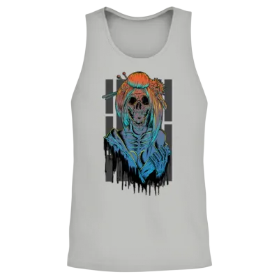Undead Geisha Unisex Tank Top - Ash