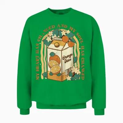 My Heart Has Changed and My Soul Has Changed Orange Unisex Sweatshirt - Irish Green