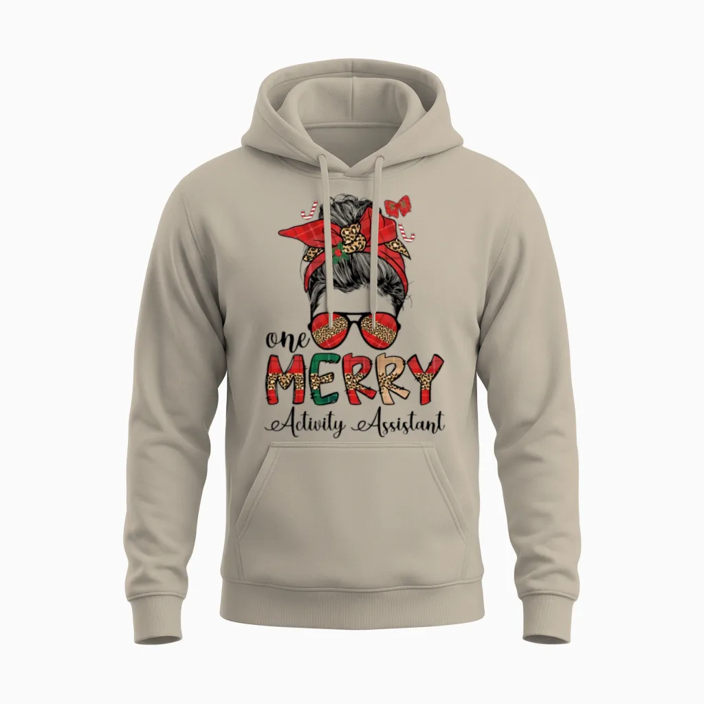 Activity Assistant Christmas Activity Professional Unisex Hoodie in Sand