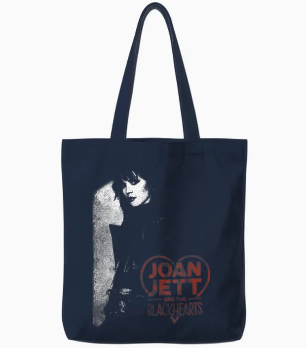 Joan Jett and the Blackhearts - Shadow Tote Bags in Navy