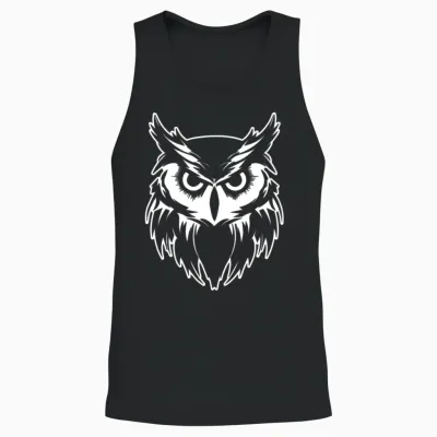 Owl Bird Birds Unisex Tank Top - Black