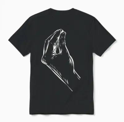 Funny Italian Hand Gesture Italy Italiano Unisex T-Shirt - Black