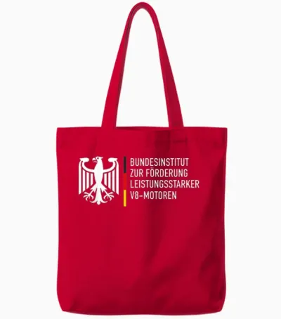 Bundesinstitut Zur Förderung Leistungsstarker V8-Motoren Tote Bags - Red