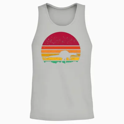 Spinosaurus Retro Style Unisex Tank Top - Ash