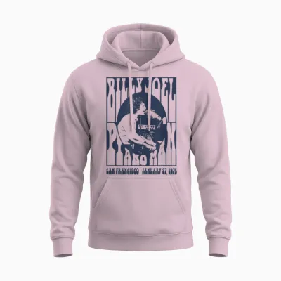 Billy Joel - Piano Man, 1975 Unisex Hoodie - Light Pink