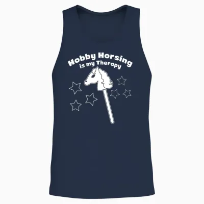 Hobby Horsing Joke Hobby Horse Unisex Tank Top - Navy