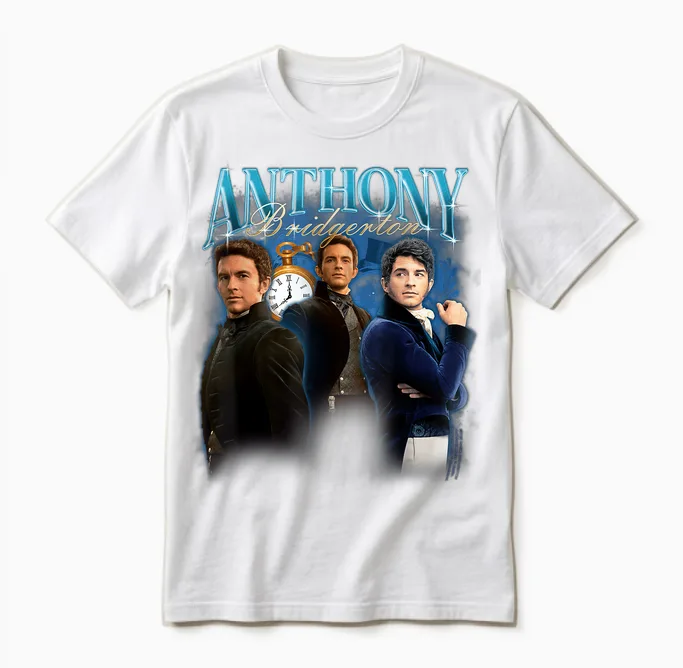 Bridgerton Anthony Bridgerton Vintage Unisex T-Shirt in White