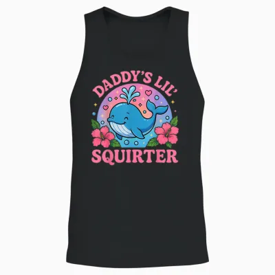 Lustiger Unangemessener Papa Lil Squirter Unisex Tank Top - Black