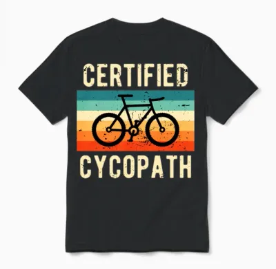 Retro Vintage Bicycle Witty Unisex T-Shirt - Black
