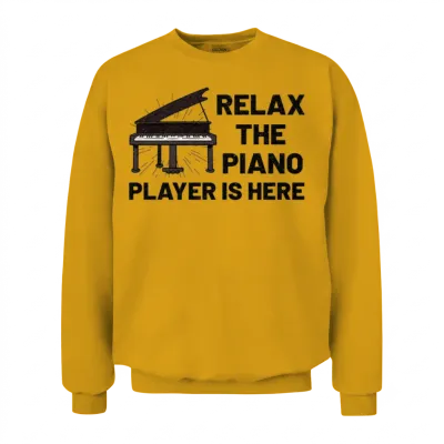Piano Player Funny Piano Keyboard Piano Music Unisex Sweatshirt - Gold