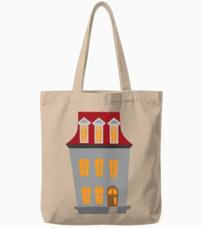 Halloween Scary London House Tote Bags - Natural