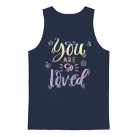 You Are So Loved Unisex Tank Top - Navy – 1