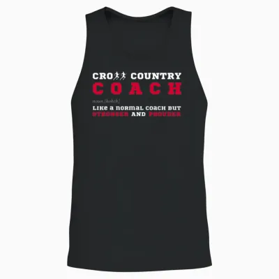Cross Country Coach Sports Coaching Fun Definition Unisex Tank Top - Black