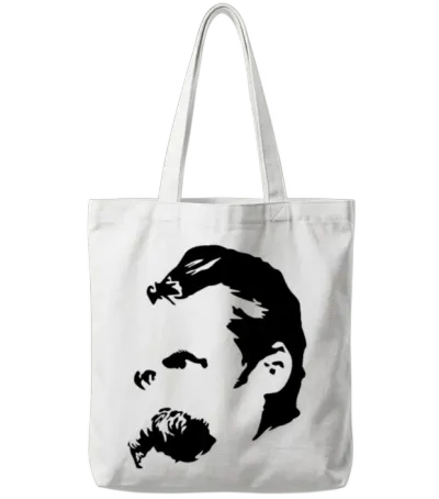 Nietzsche Tote Bags - White