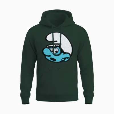 Smurfs Design with Brainy Smurf Unisex Hoodie - Forest
