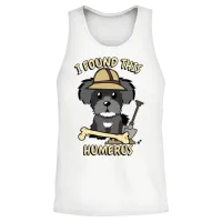 Funny Schnauzer Is an Archaeologist Unisex Tank Top - White – 2