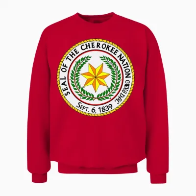 Great Seal of the Cherokee Nation Unisex Sweatshirt - Red