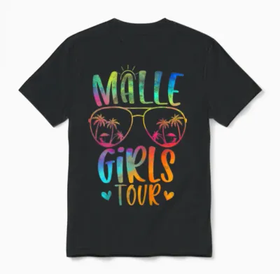 Women's Malle Girls Tour Girls' Evening Mallorca Party Holiday Unisex T-Shirt - Black